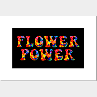 Flower Power Rainbow Lettering Posters and Art